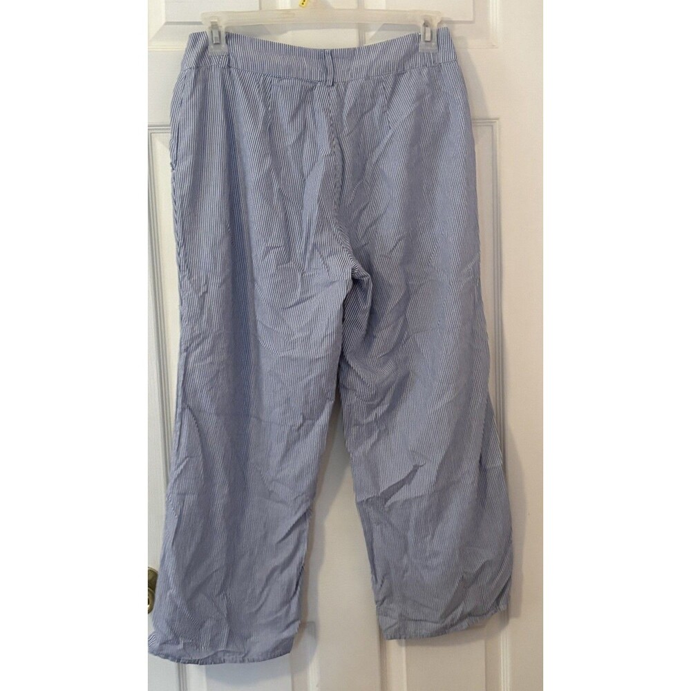 Vineyard Vines Pants Womens 6 Blue White Striped Linen Casual Lightweight - Picture 2 of 7